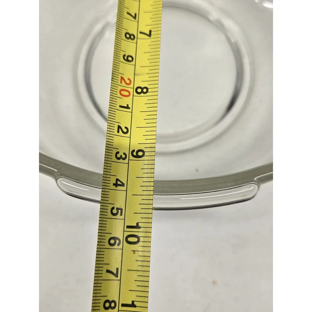 Clear Glass Mixing Bowl with Side Tab Handles Round Textured Bottom 9.5 Inch